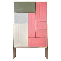 Venezia-Schrank des 21. Jahrhunderts, lackiertes Holz, hergestellt in Portugal von Malabar