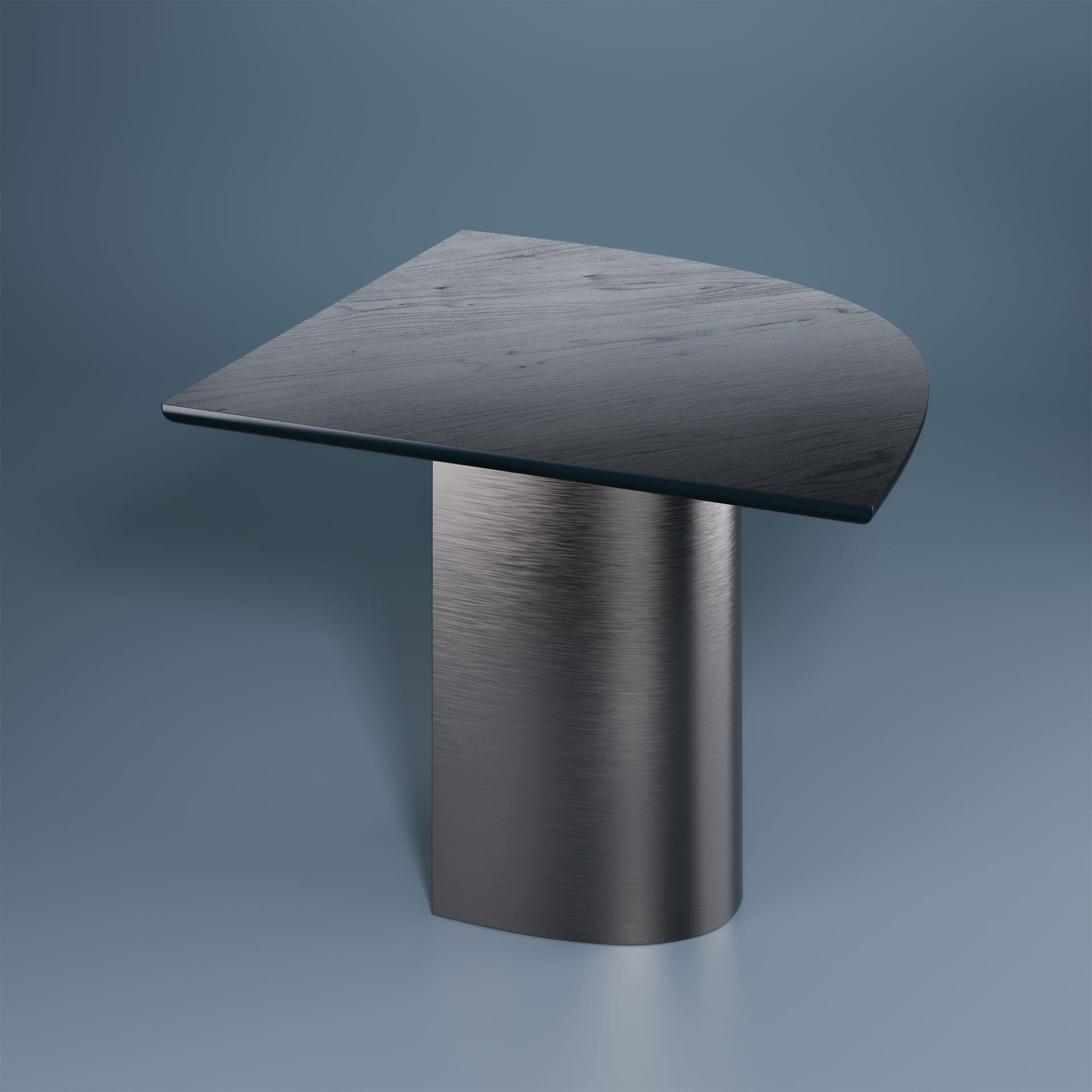 Mesa de comedor curvada Vermont del siglo XXI de latón hecha a mano en Portugal por Porus en venta 1