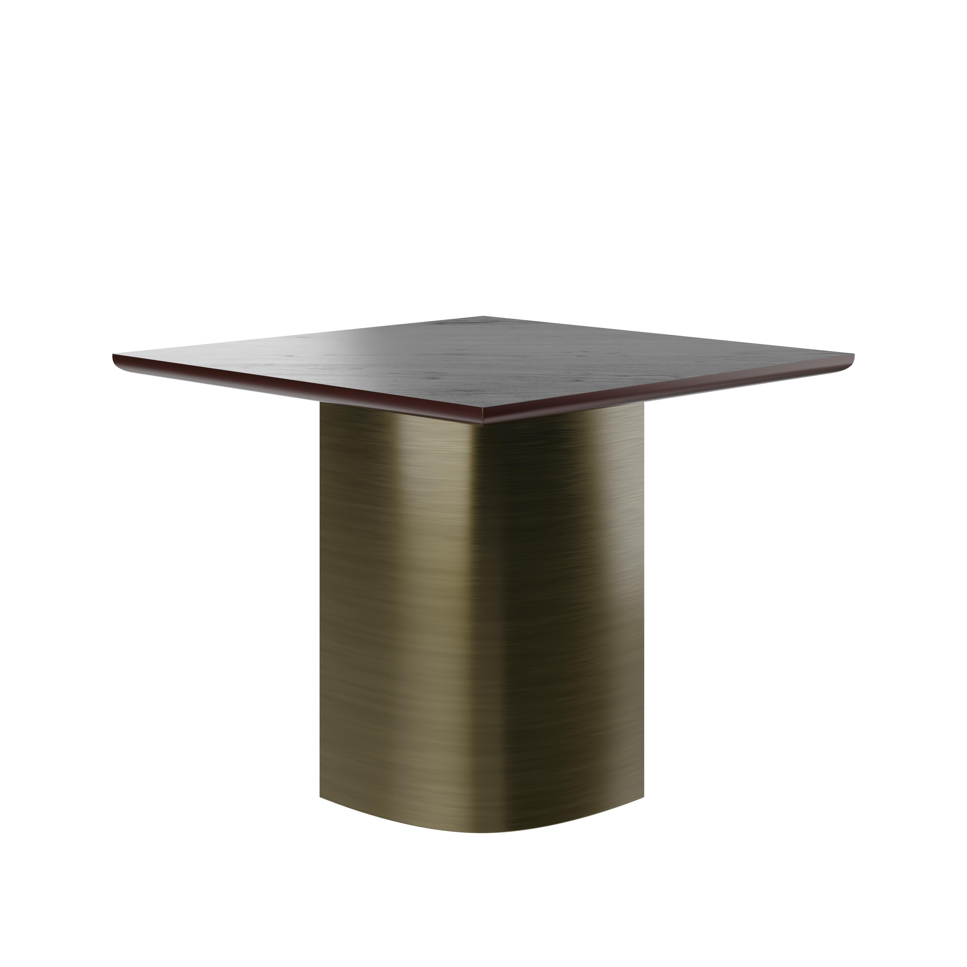 21st Century Vermont Square Dining Table Brass Handmade in Portugal by Porus In New Condition For Sale In RIO TINTO, PT
