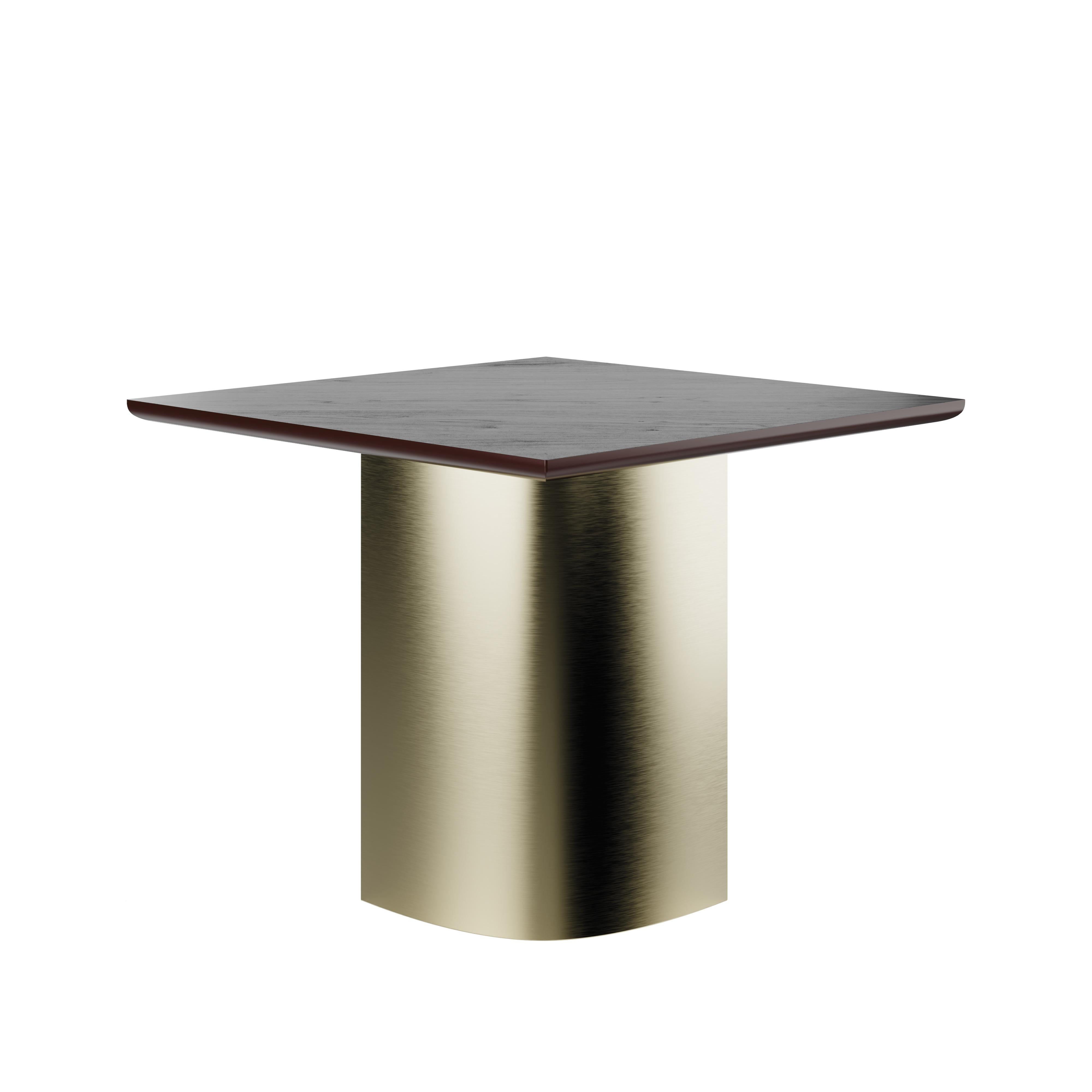 21st Century Vermont Square Dining Table Brass Handmade in Portugal by Porus For Sale 1