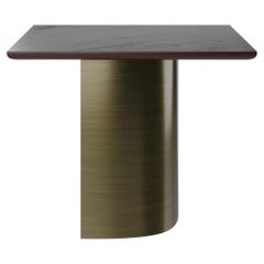 Mesa de comedor cuadrada Vermont del siglo XXI de latón hecha a mano en Portugal por Porus