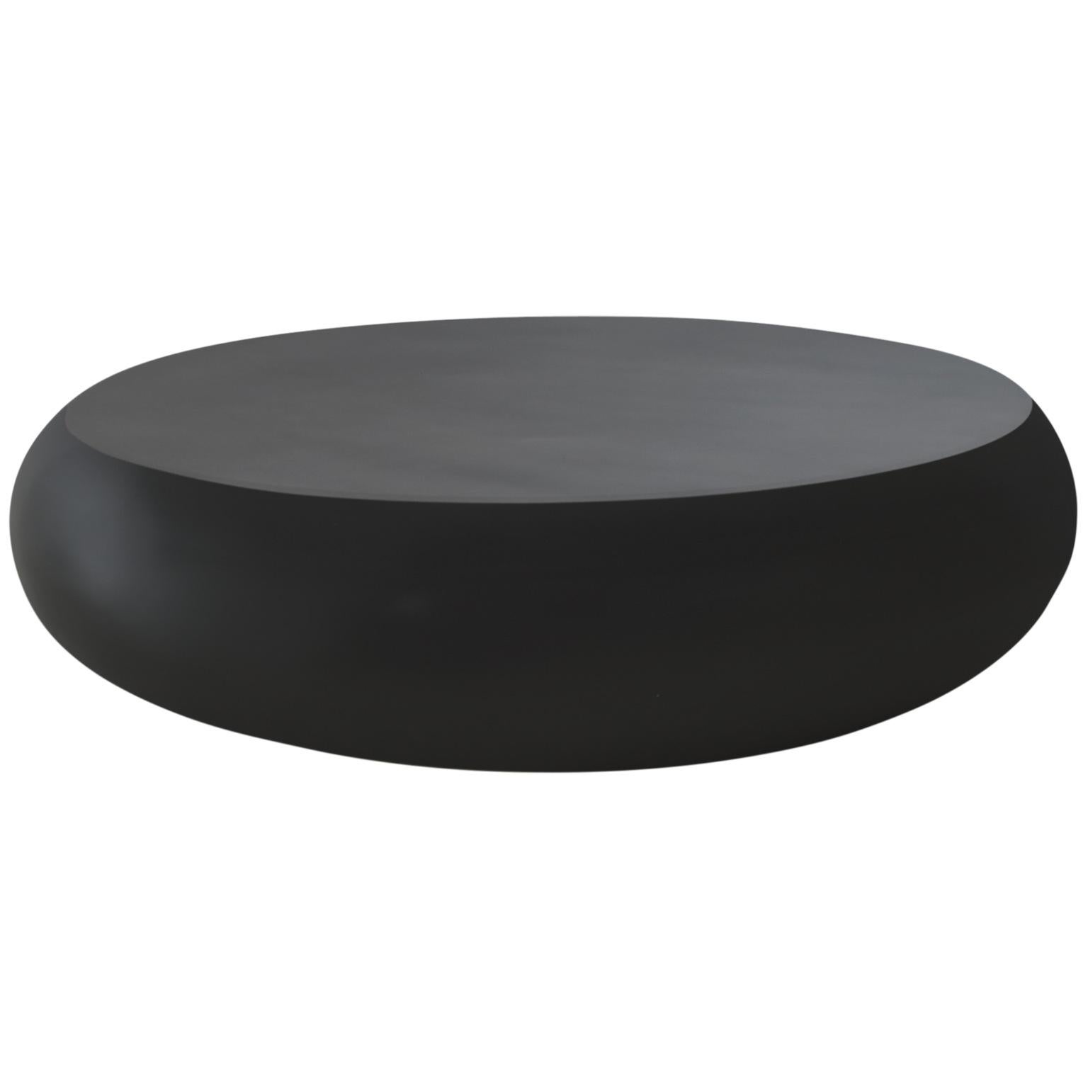 Varnished 21st Century Verter Turroni Black Fibreglass Coffee Table Seat Outdoor Furniture For Sale