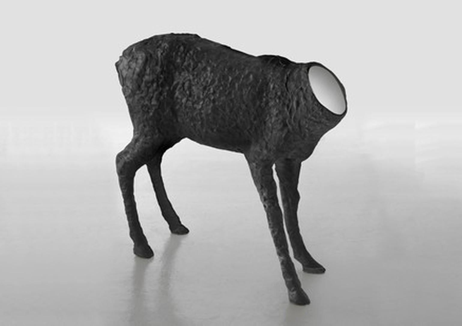 Contemporary 21st Century Verter Turroni Imperfettolab Black Sculpture Fibreglass Mirror