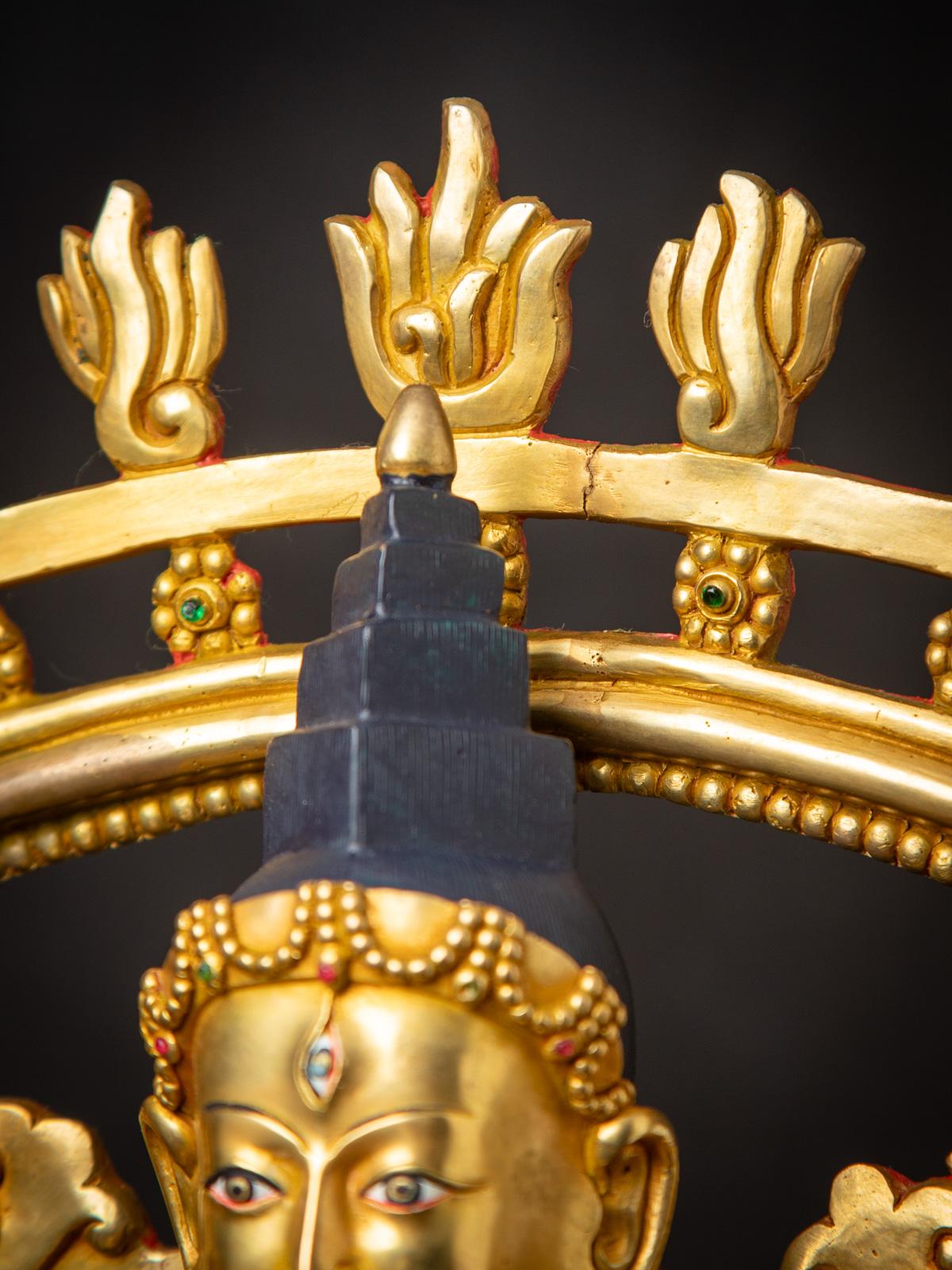 Népalais 21ème siècle Très beau Shiva Nataraja en bronze doré du Népal en vente