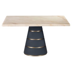 21st Century Vesubio Table, Backlit Quartz Top, Brass, Wood, Made in Italy