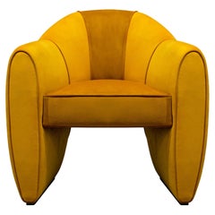 21st Century Viginti XX Dining Chair Cotton Velvet Wood Brass