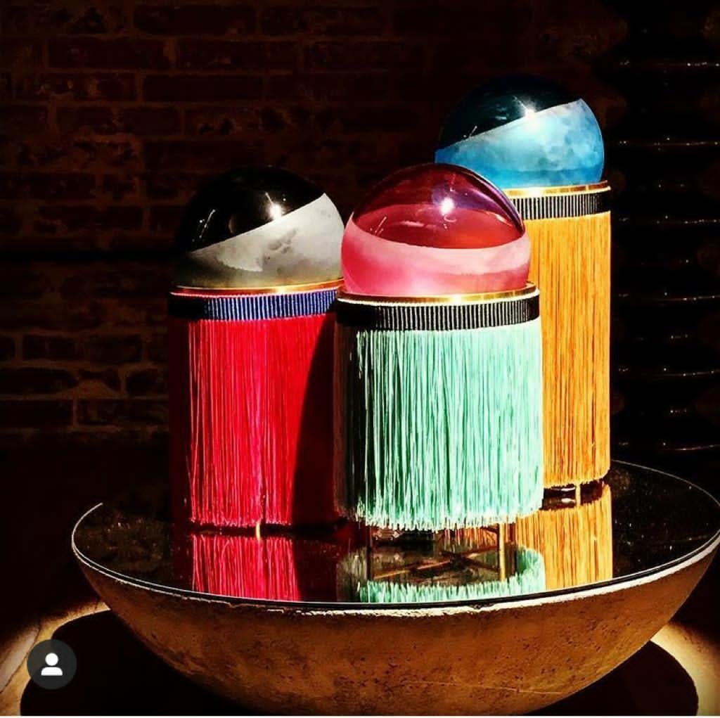 21e siècle VI+M Studio Grande lampe en verre de Murano à franges Tripolino différentes couleurs en vente 11