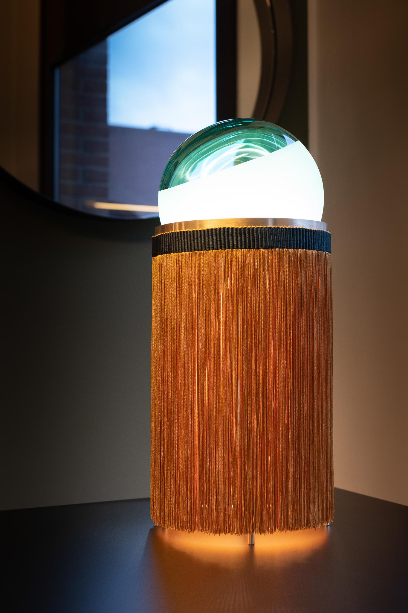 21st Century VI+M Studio Medium Lamp Murano Glass Tripolino Fringe Various Color For Sale 5