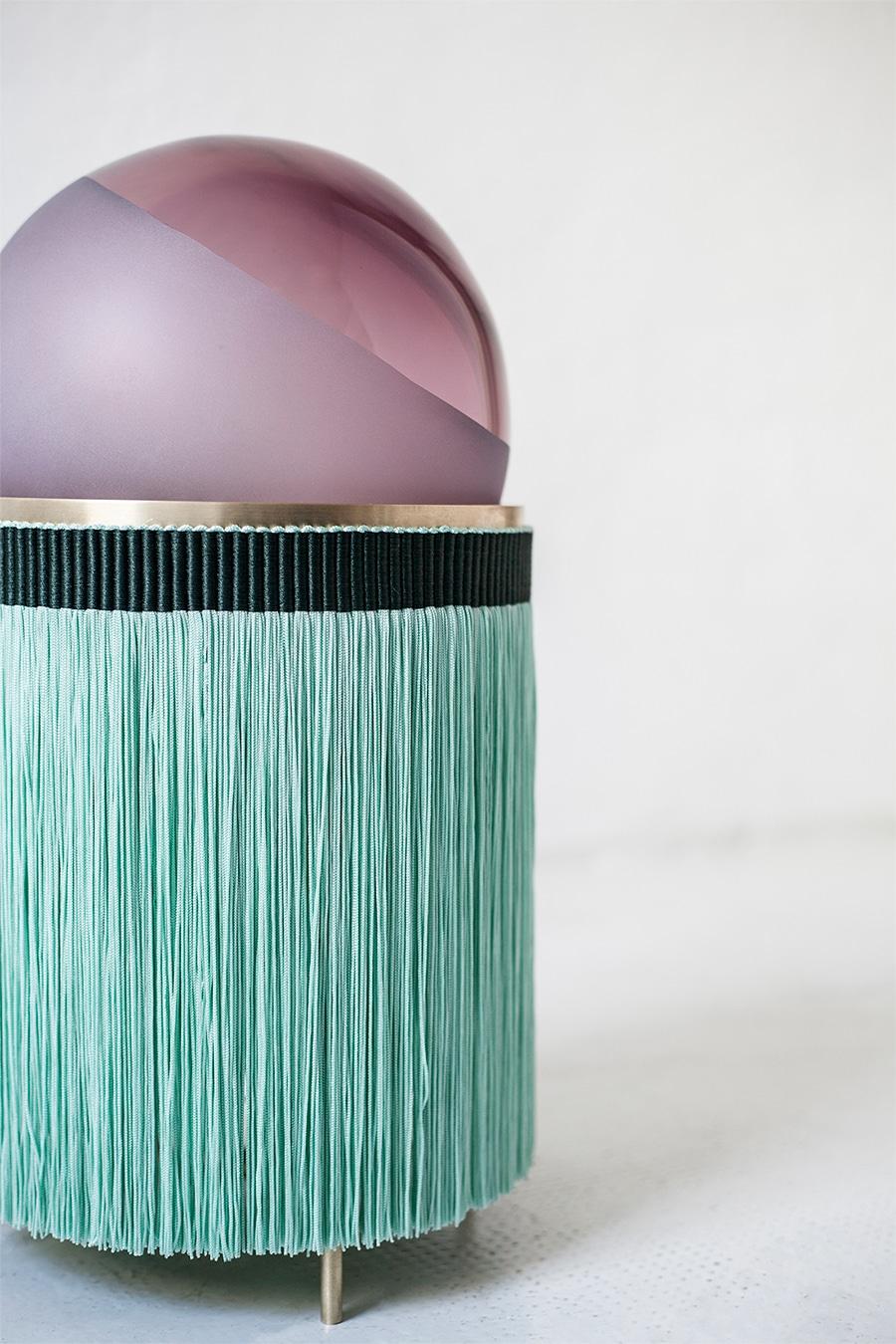 21st Century VI+M Studio Medium Lamp Murano Glass Tripolino Fringe Various Color For Sale 8