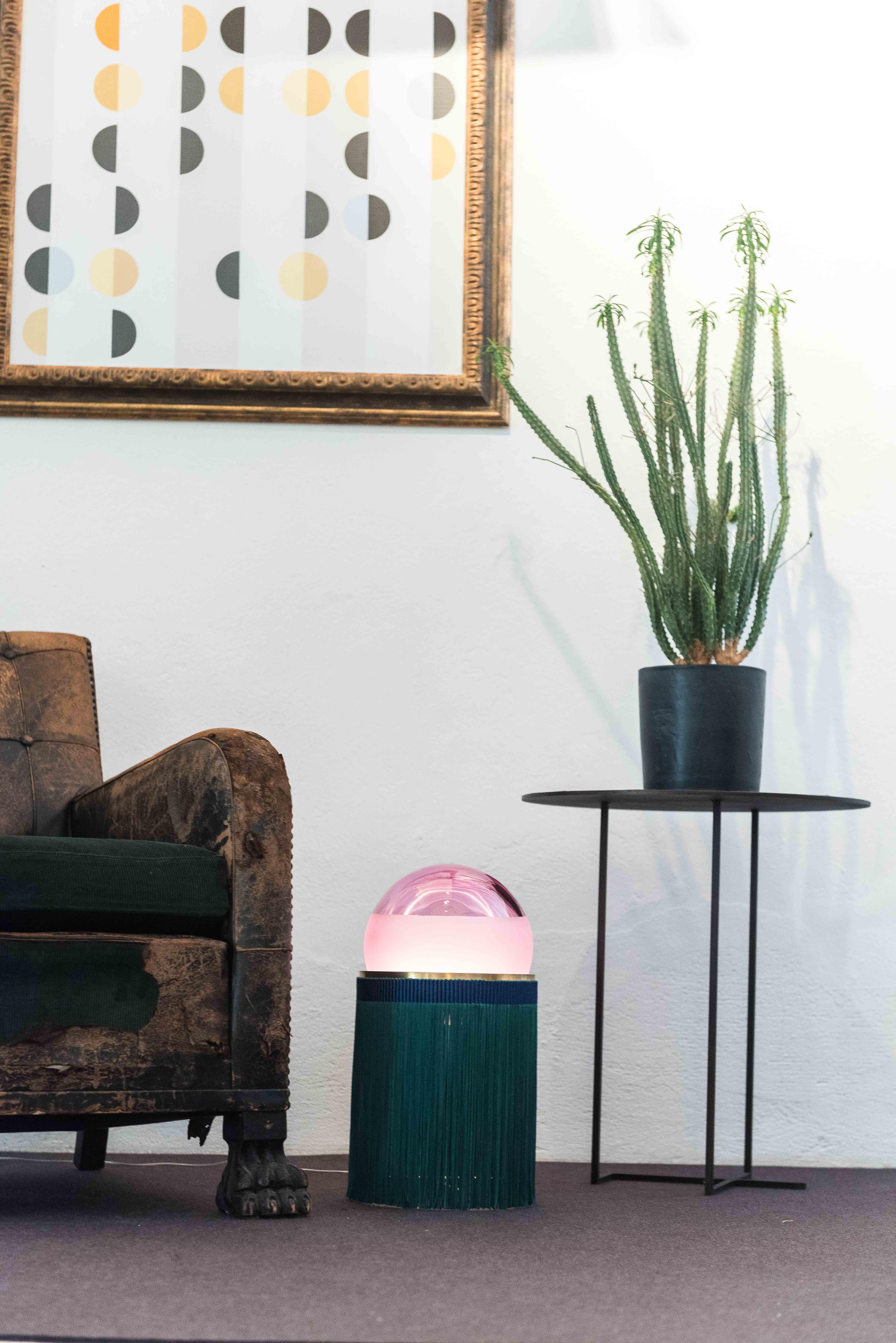 21st Century VI+M Studio Medium Lamp Murano Glass Tripolino Fringe Various Color For Sale 12