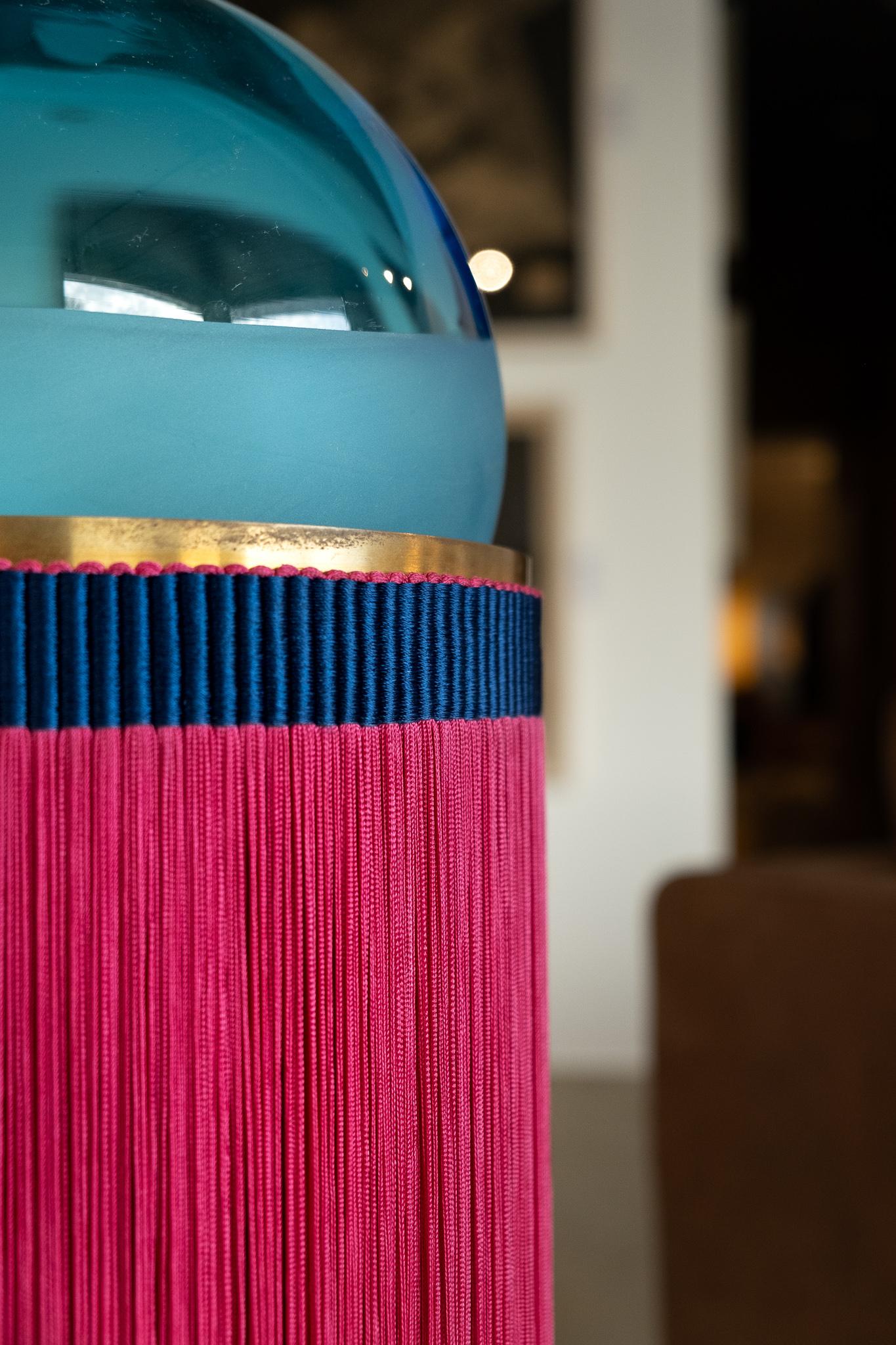 21e siècle VI+M Studio Petite lampe en verre de Murano à franges Tripolino différentes couleurs en vente 11