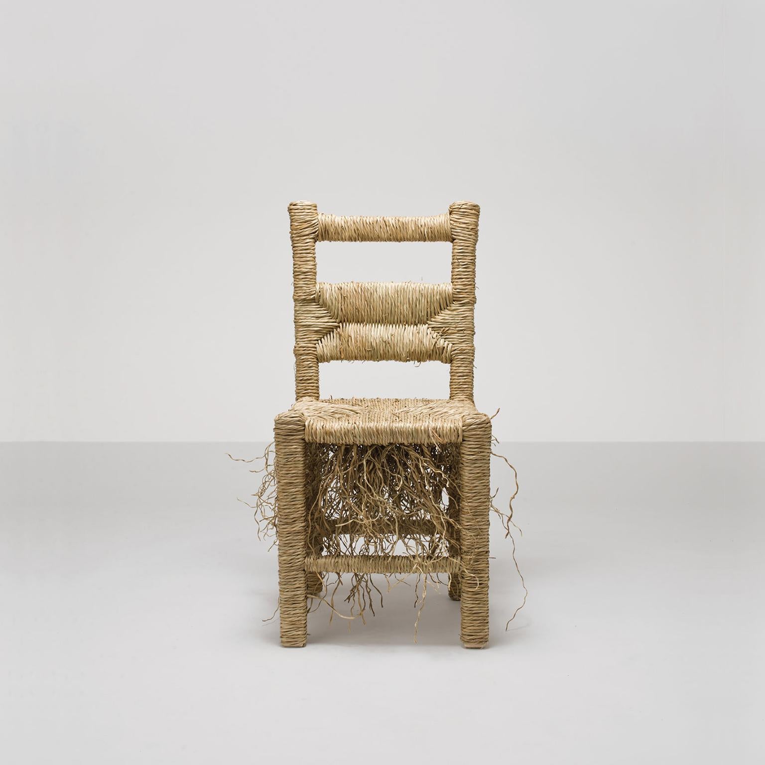 Contemporary 21st Century Vincent II Chair by Atelier Biagetti Caned Natural Wood