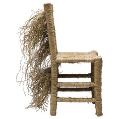 21st Century Vincent III Single Chair by Atelier Biagetti Caned Natural Wood