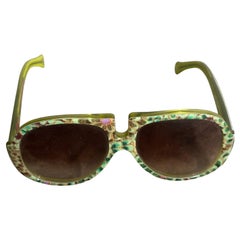 Übergroße italienische Vintage-Sonnenbrille des 21. Jahrhunderts von Patty Paillette Venedig