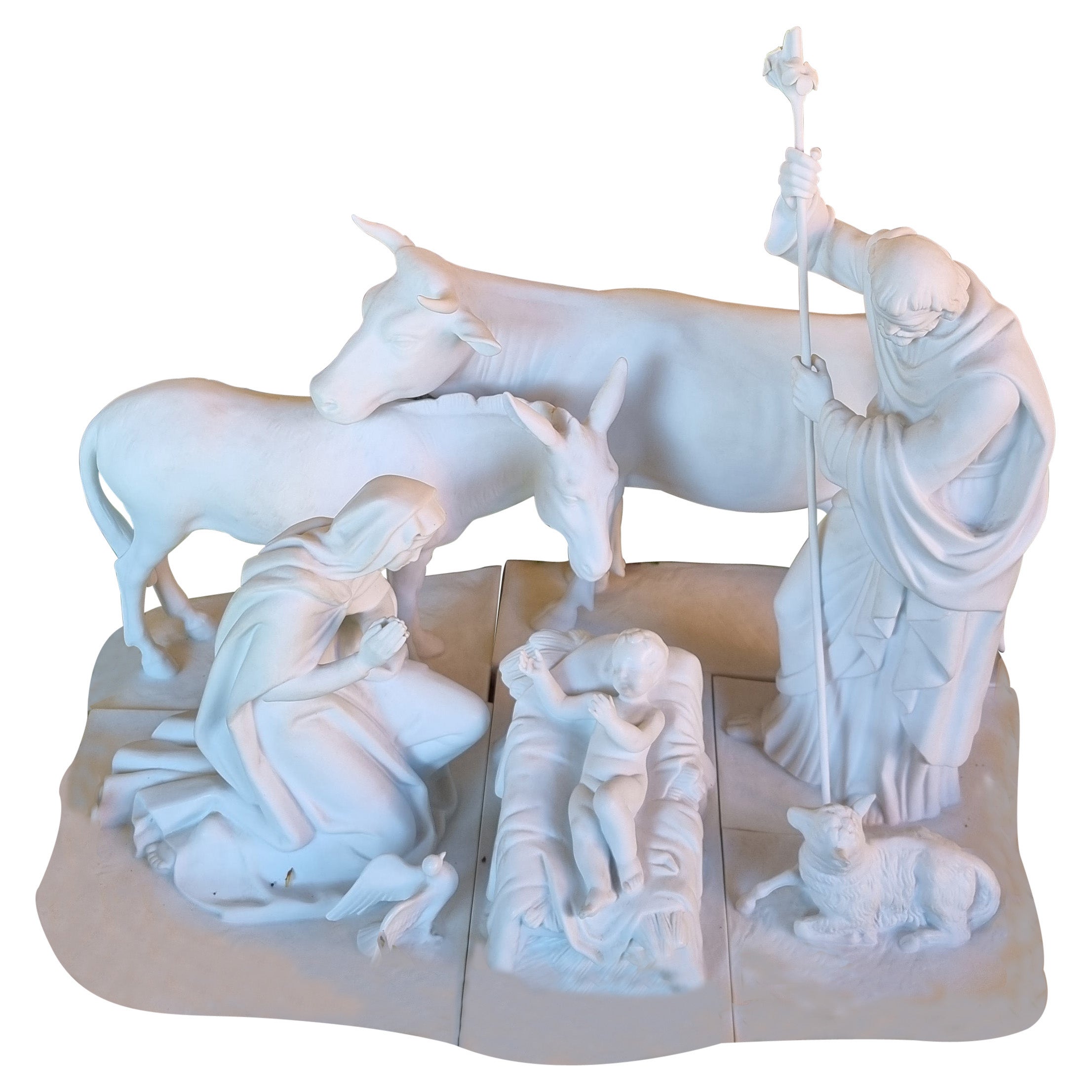 21e siècle Vista Alegre Biscuit Porcelain Presepio Nativity, Portugal