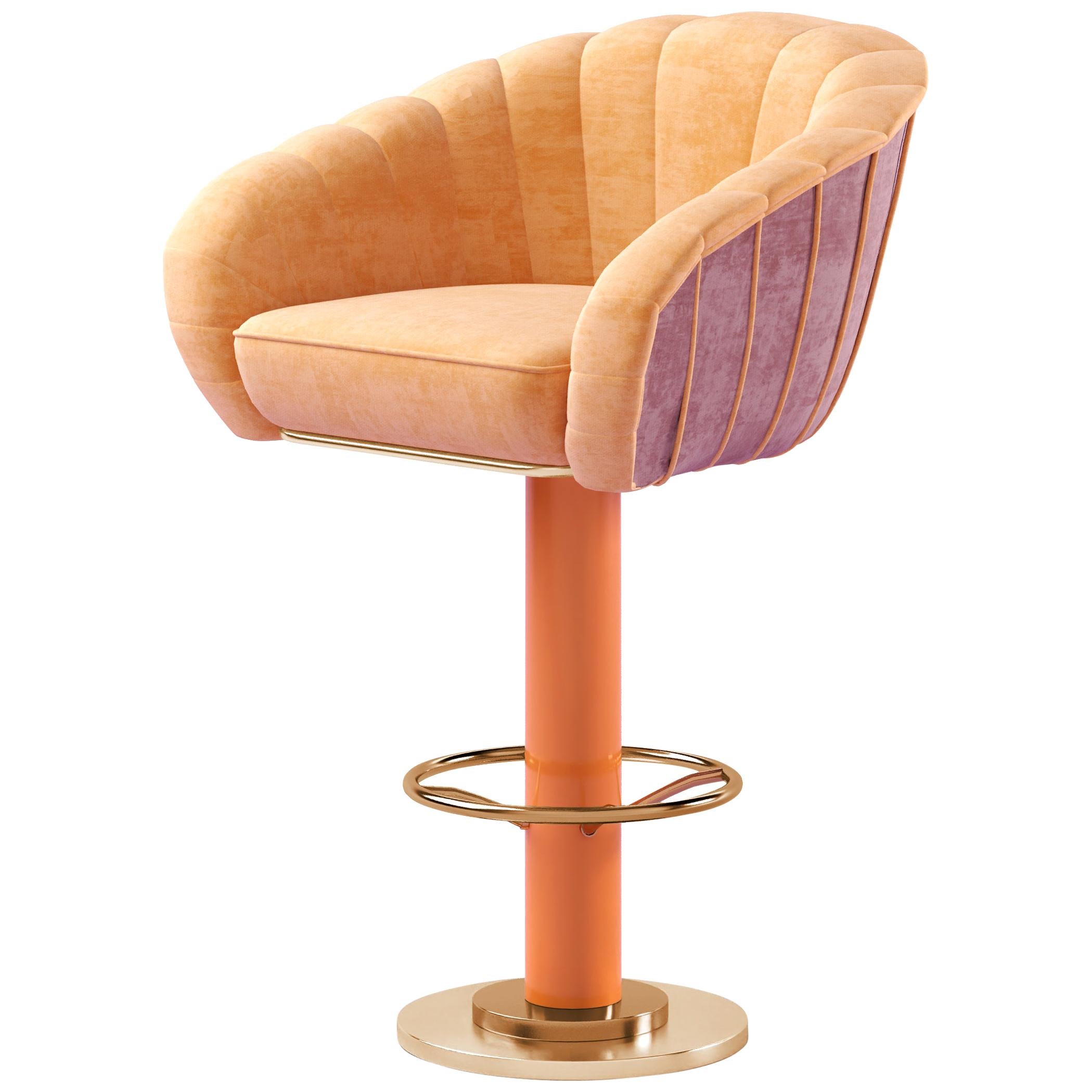 A. Rudin Leather Swivel Chairs with Brass Base Ordered by Steve Chase