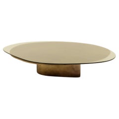 21st Century VO Low Cast Aged Liquid Brass Cocktail Table by Studio SORS