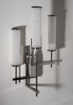 21st Century Wabisabi 3 Led Lights Crystal Wall Lamp by Patrizia Garganti