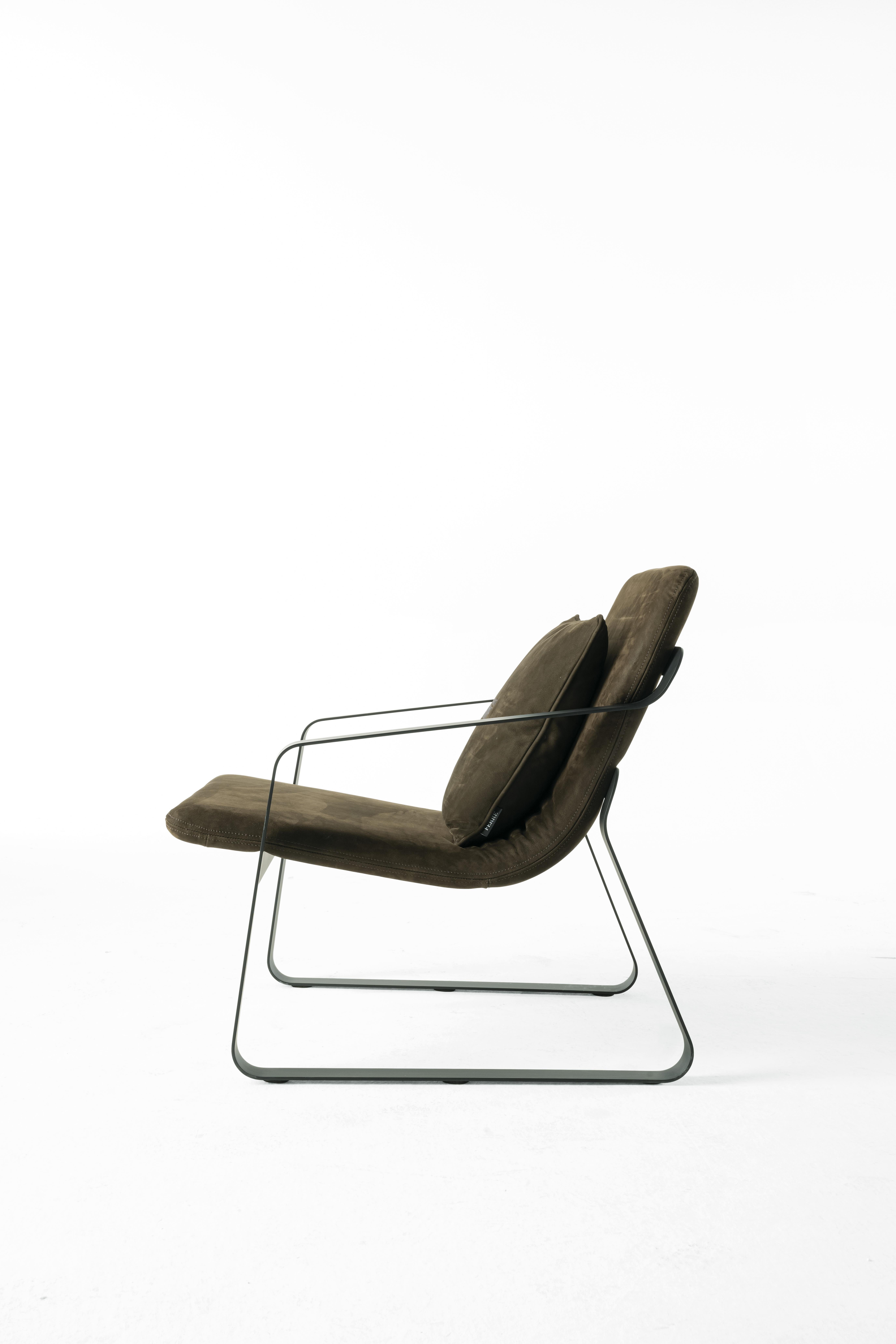 Modern 21st Century Wall Street Armchair in Nabuk by Gianfranco Ferré Home For Sale