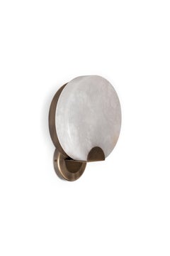 21st Walla Walla Wall Lamp Brass Alabaster  Made in Portugal by Porus Studio