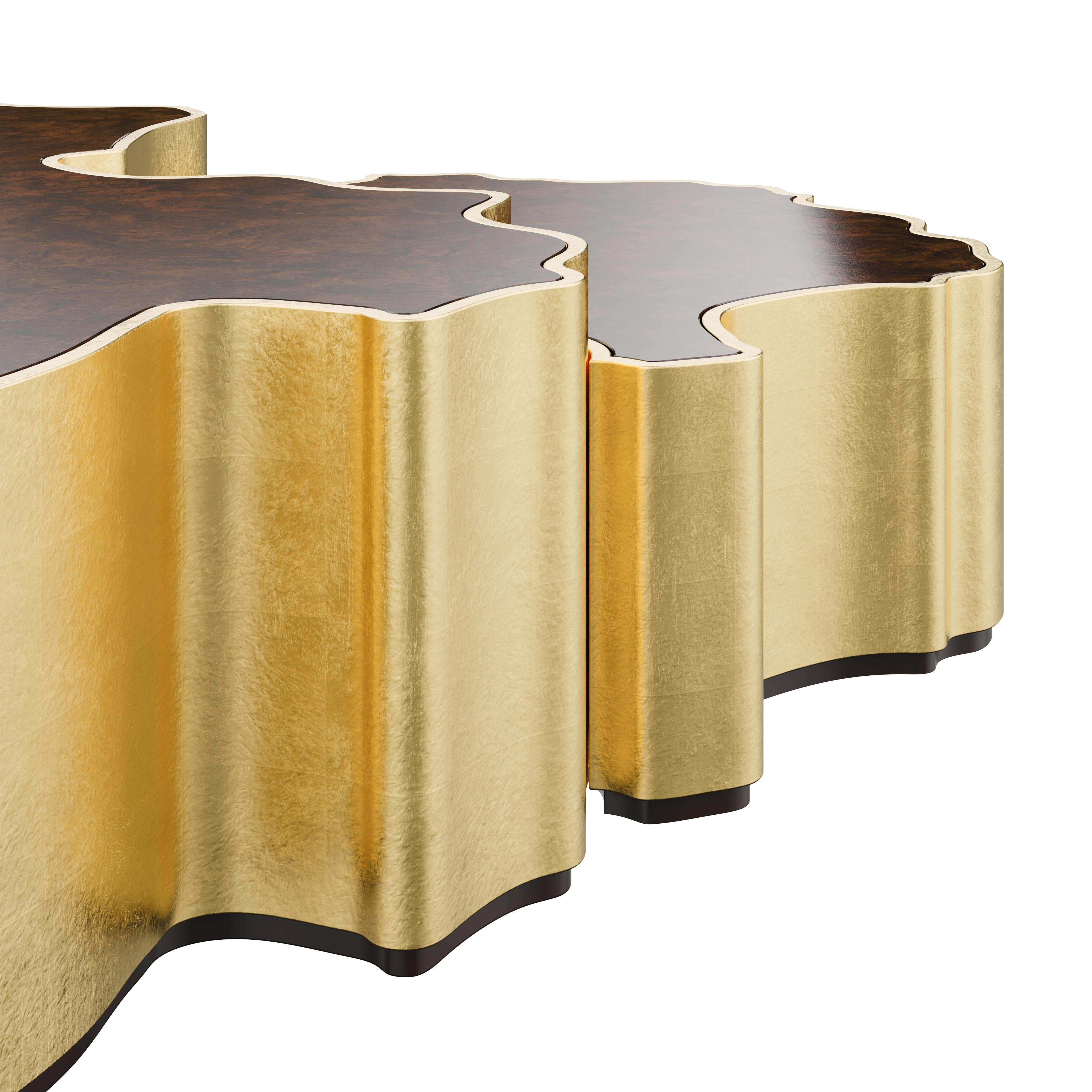 Ensemble de tables centrales Horizon du 21e siècle, fabriquées à la main au Portugal par Malabar en vente 3