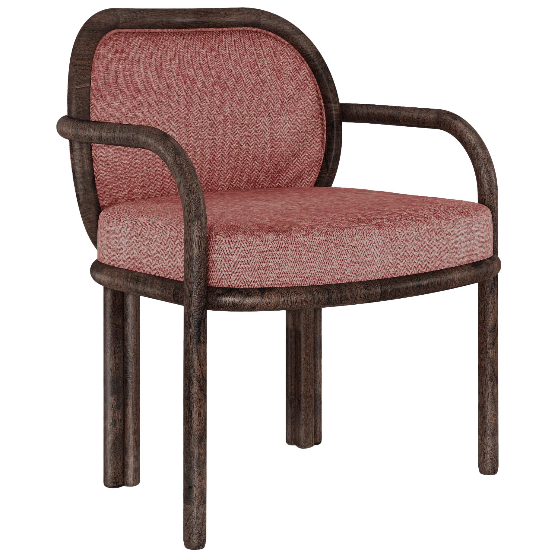 1st Century Rattan Spencer Dining Chair Walnut Wood For Sale at 1stDibs