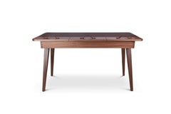 21° Scrivania Kipling in legno di noce, pelle e ottone Realizzata in Portogallo da Wood Tailors