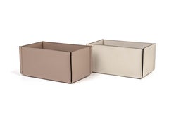 21st Century Washcloth Tray in Full Calf Leather Handmade in Italy