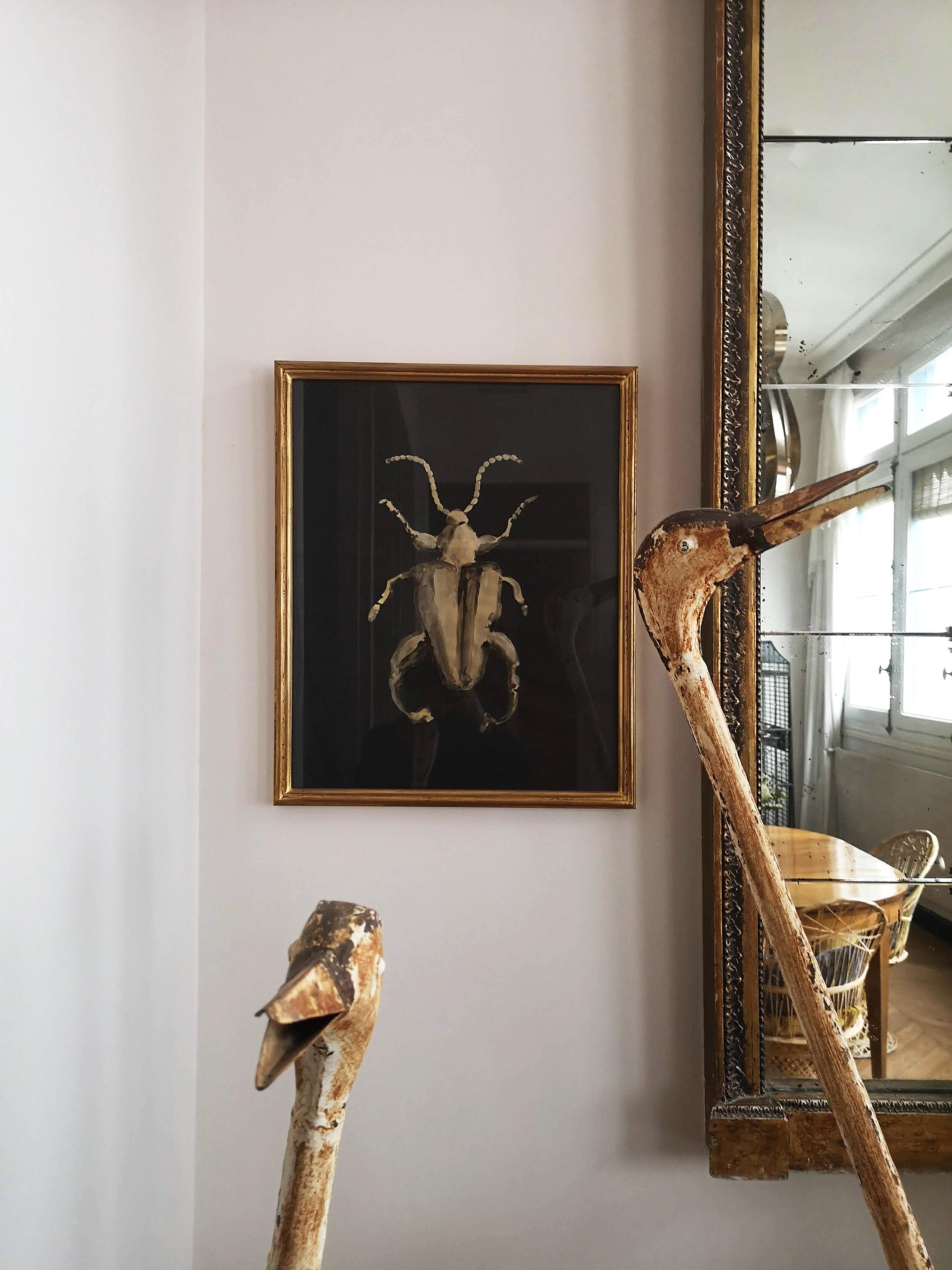 Esta encantadora y sofisticada decoración de pared se ha pintado totalmente a mano sobre papel de algodón 100% natural, utilizando la técnica sumi-e inspirada en las antiguas pinturas coreanas. Especialmente ideal como complemento llamativo de