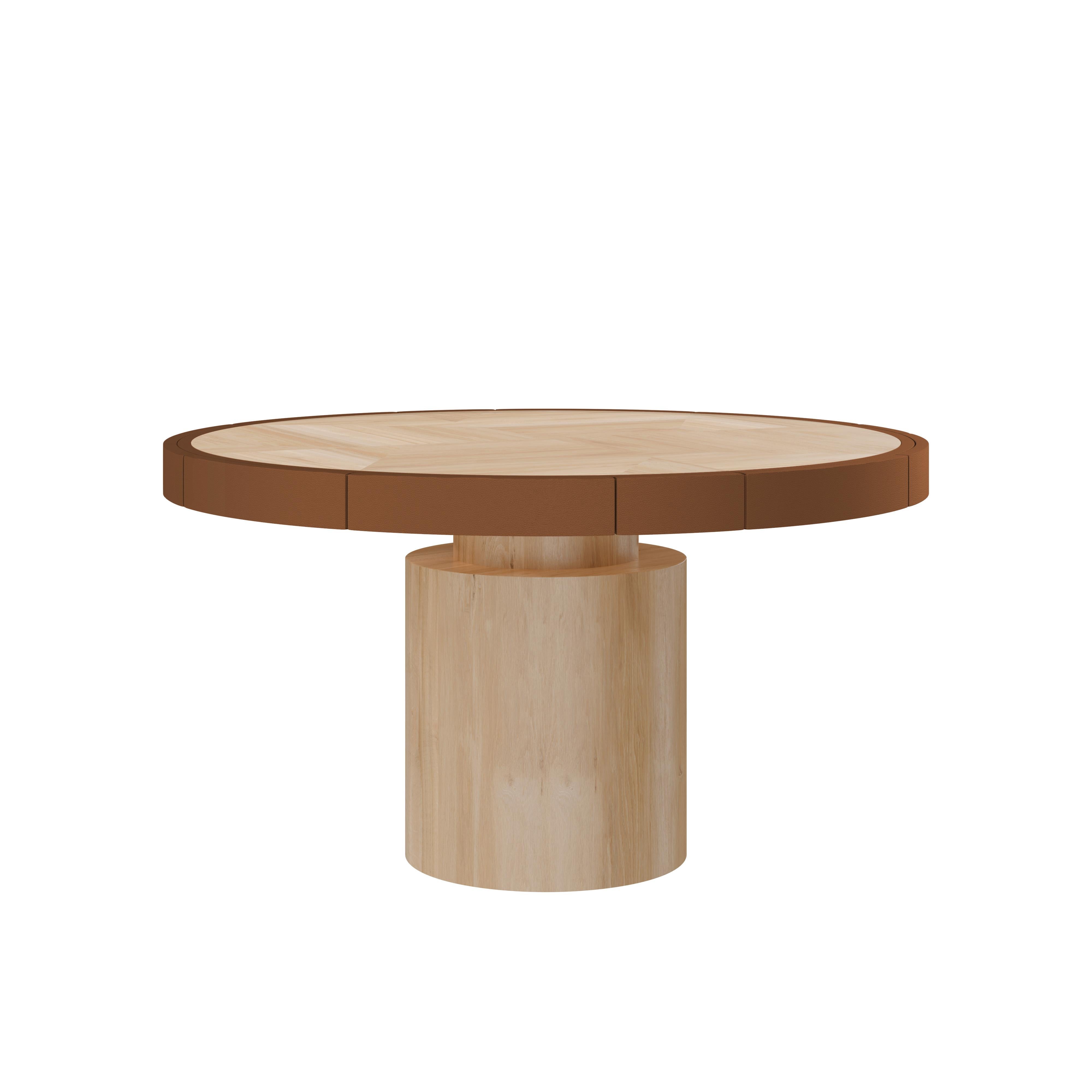 XXIe siècle et contemporain Ensemble de tables de jeu Wellesley du 21e siècle en bois de cuir par Wood Tailors Club en vente