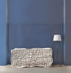 Contemporary White Ego Sideboard, Wood and White Lacquer for October Gallery