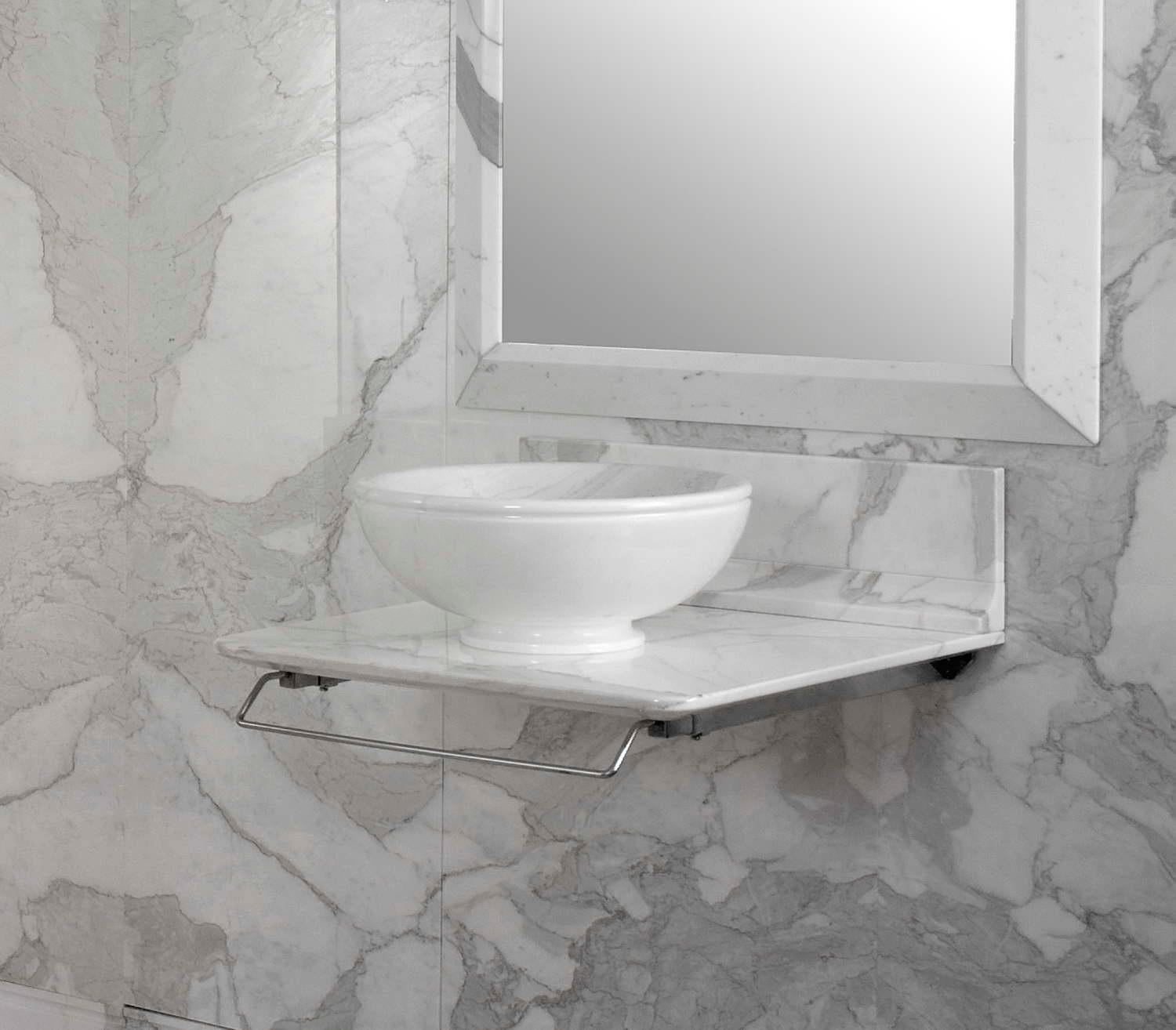 toilette marbre blanc