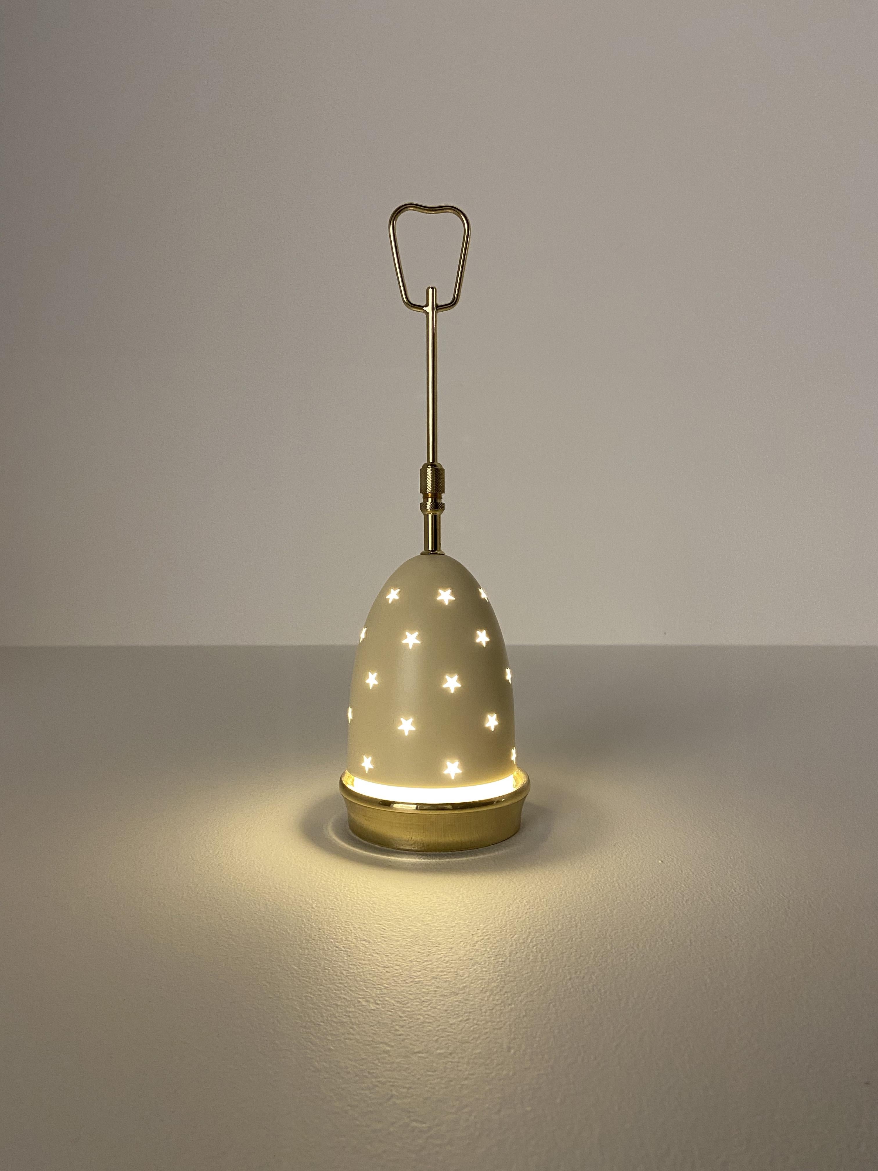 Italian 21st Century White Stellina Table Lamp Angelo Lelii 2019 Style of 1950s Italy