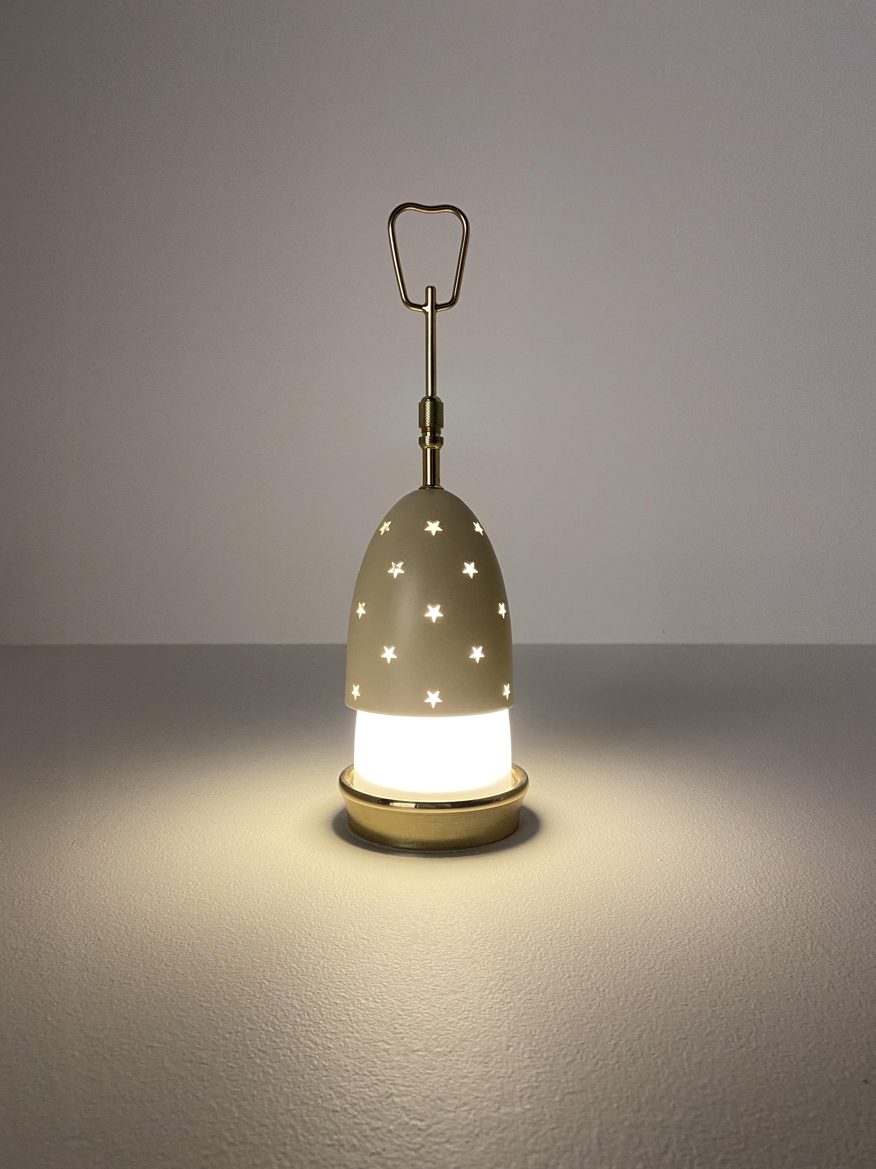 Contemporary 21st Century White Stellina Table Lamp Angelo Lelii 2019 Style of 1950s Italy