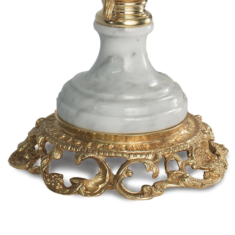 Louis XVI 21st Century White Veined Marble and Golden Bronze Bowl For Sale