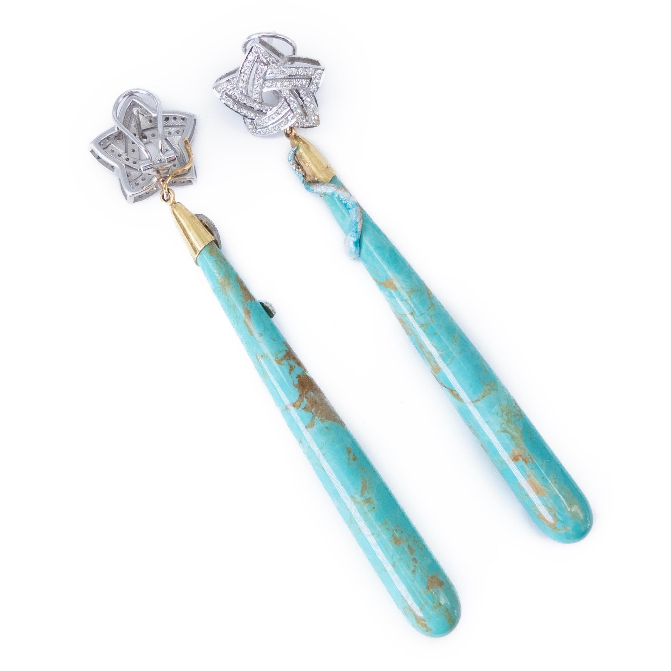 Donna 21° secolo Oro Giallo Bianco Blu Turchese Stella Diamanti Smalto Argento Serpenti in vendita