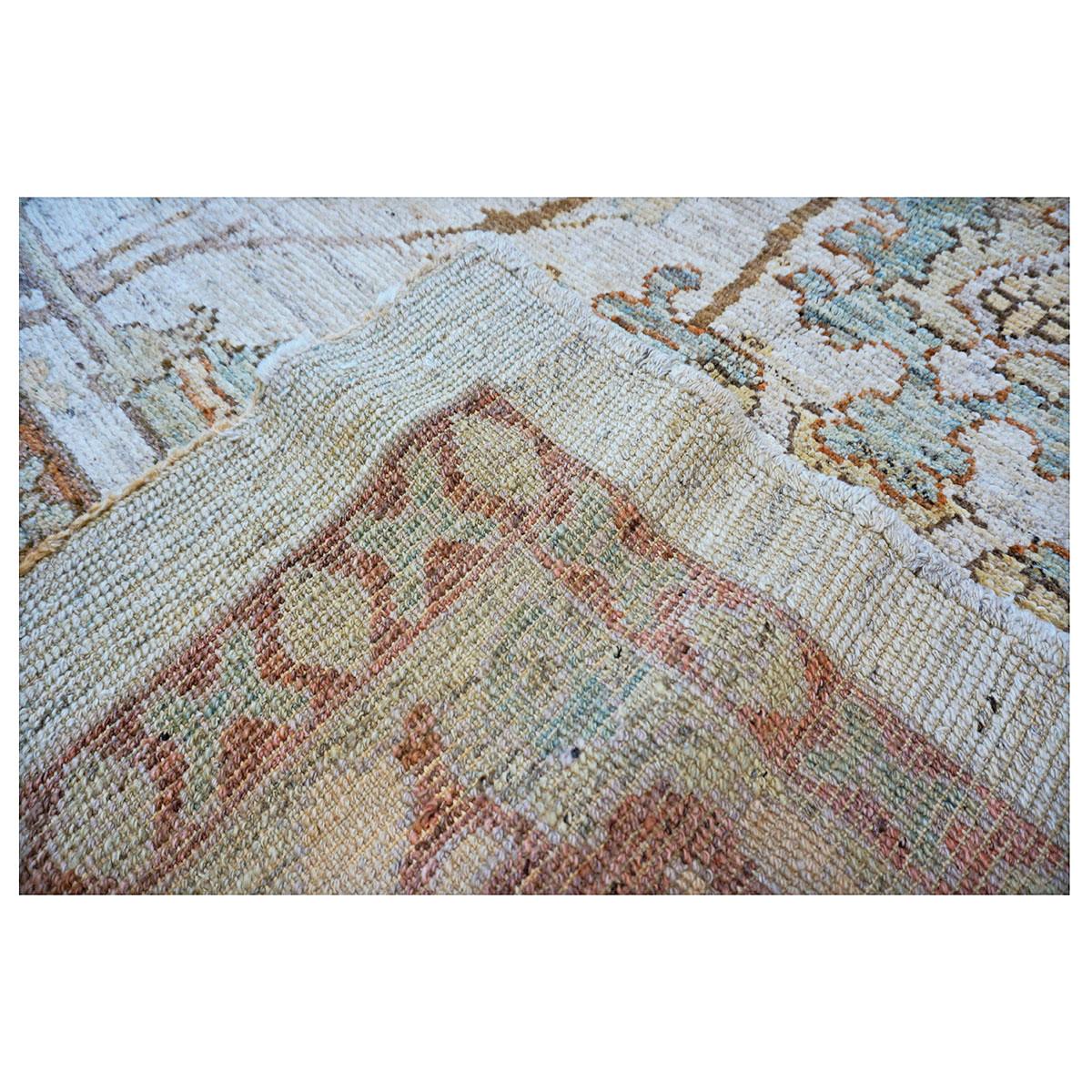 21st Century William Morris Donegal Carpet 13x18 Ivory, Tan, & Rust Handmade Rug For Sale 3