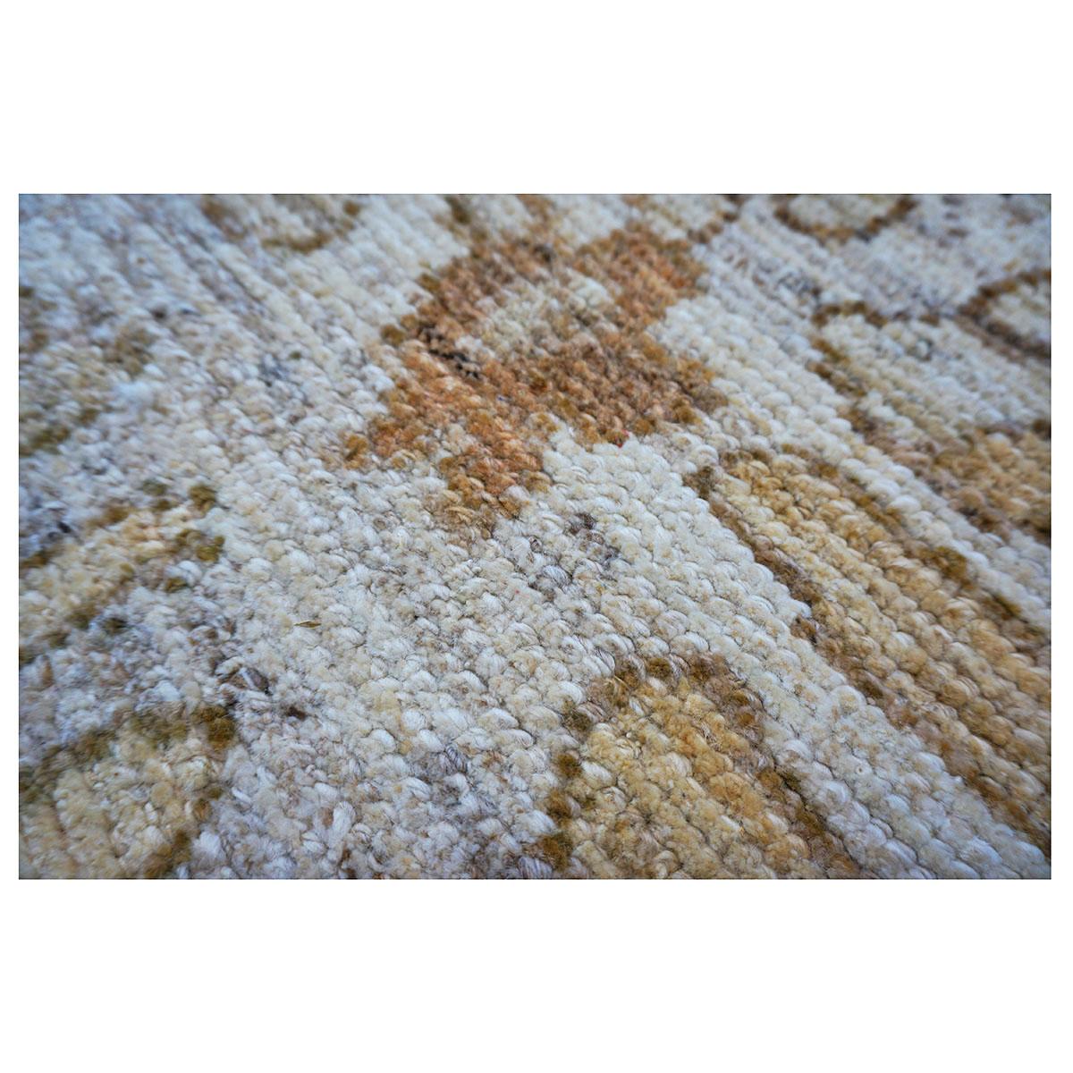 Wool 21st Century William Morris Donegal Carpet 13x18 Ivory, Tan, & Rust Handmade Rug For Sale