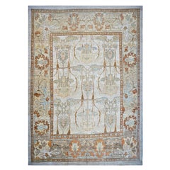 21st Century William Morris Donegal Carpet 13x18 Ivory, Tan, & Rust Handmade Rug