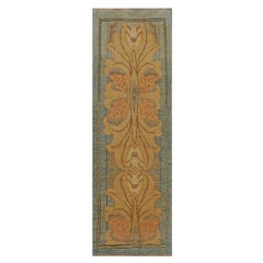 21st Century William Morris Donegal Carpet 2.7x8.5 Light Blue & Tan Short Runner