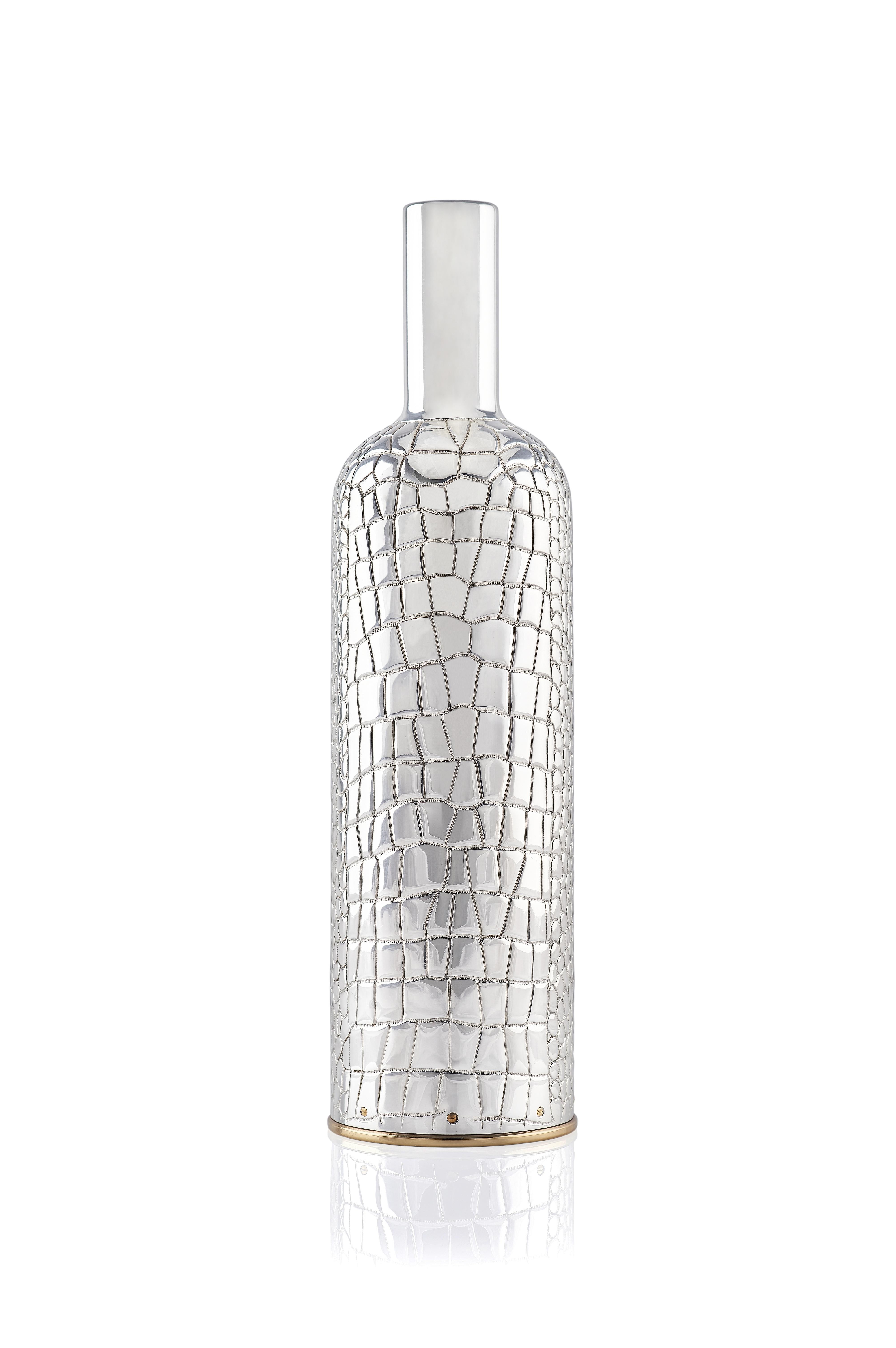21st Century, Wine K-OVER, Solid Pure Silver, Crocodile, Italy For Sale 13