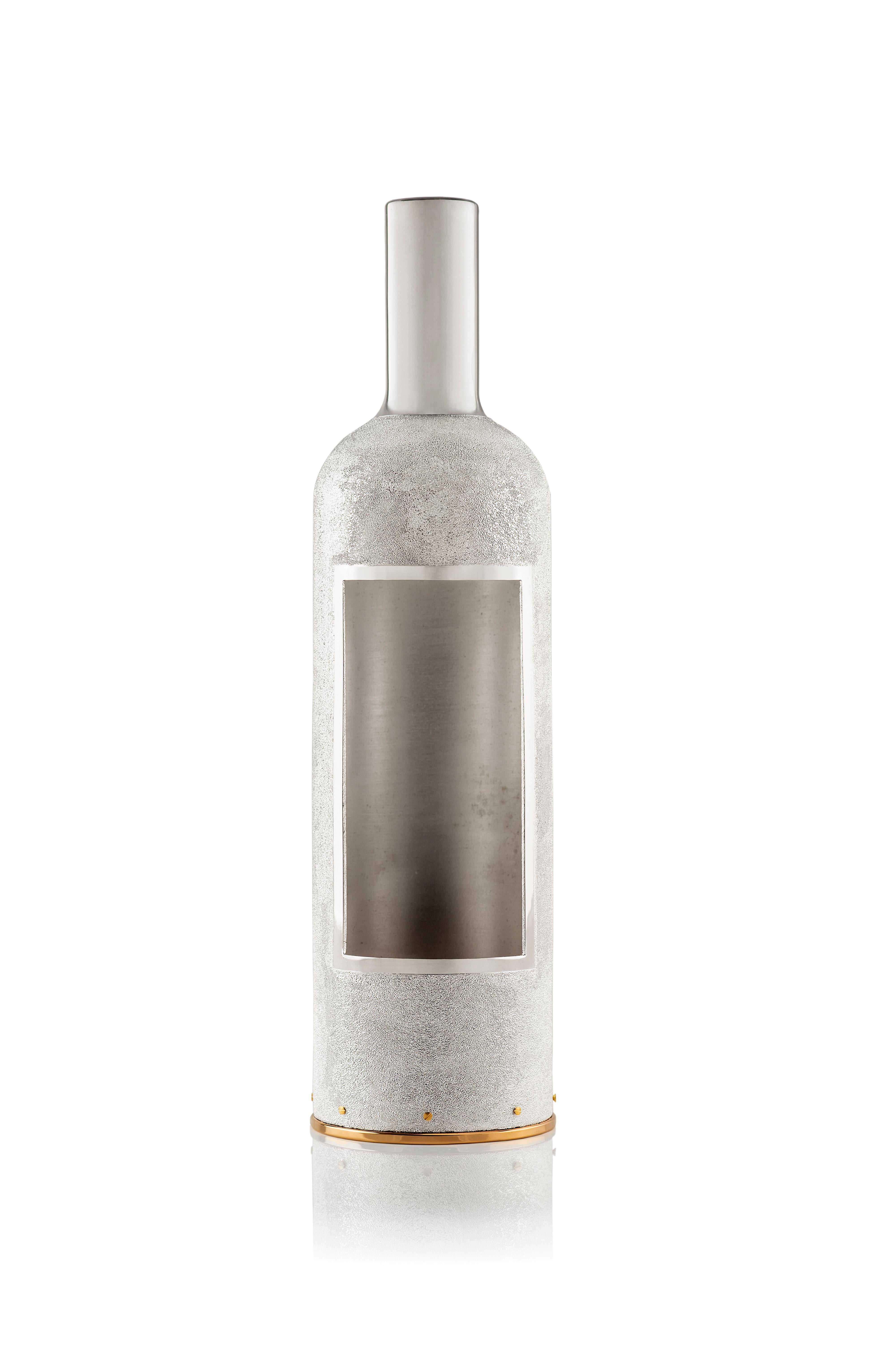 21st Century, Wine K-OVER, Solid Pure Silver, Wine Window, Italy For Sale 2