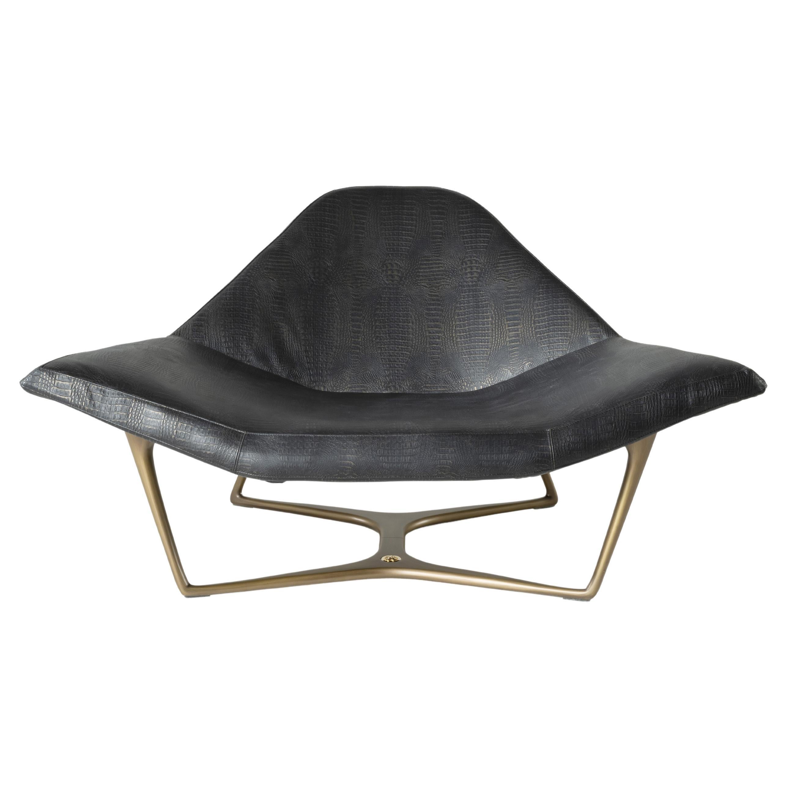 21st Century Wings Armchair in Leather by Roberto Cavalli Home Interiors For Sale