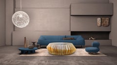 Modern Utopia Coffee Table, Marble and Gold Handmade for October Gallery