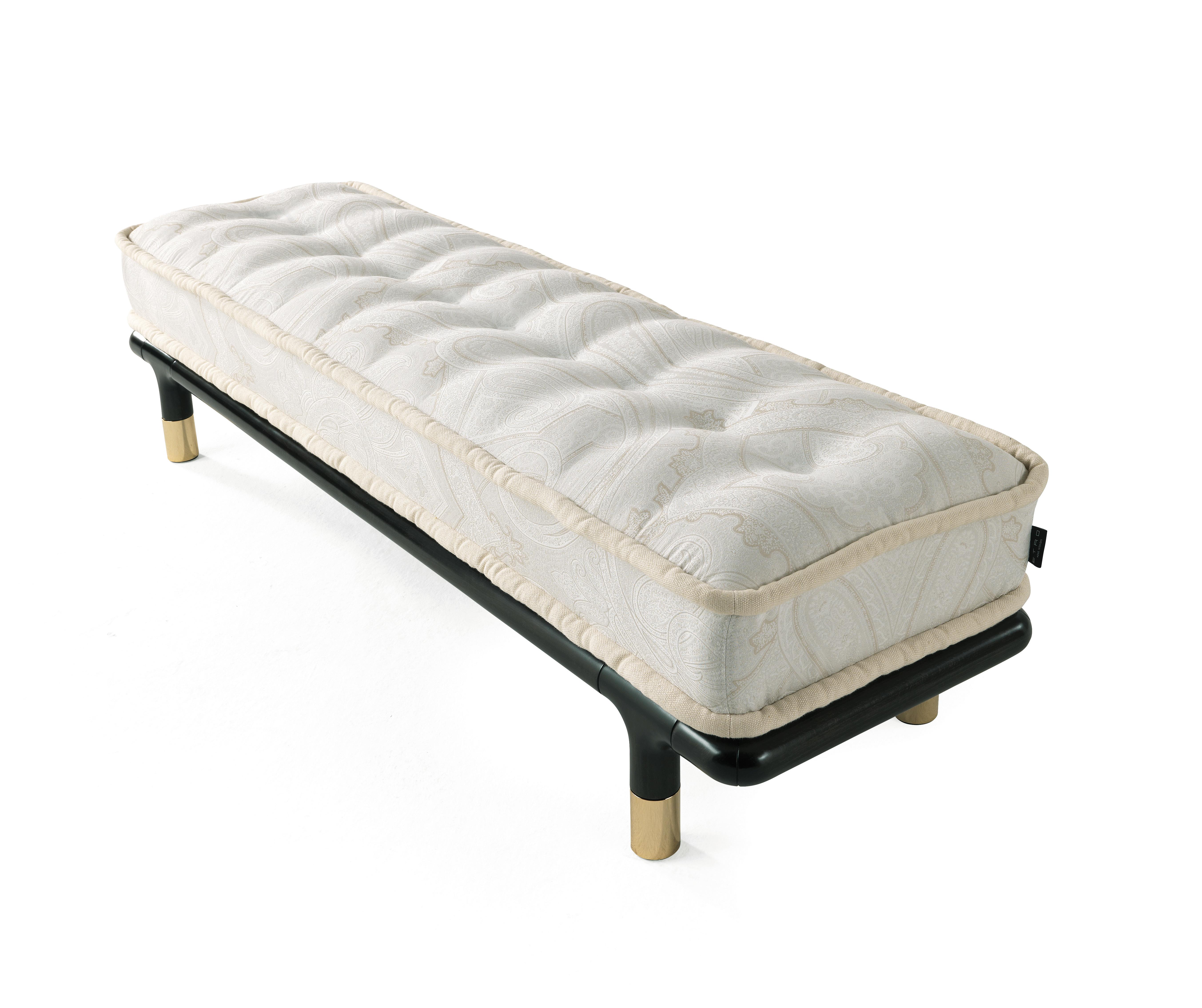 Modern 21st Century Woodstock Bench in Fabric by Etro Home Interiors For Sale