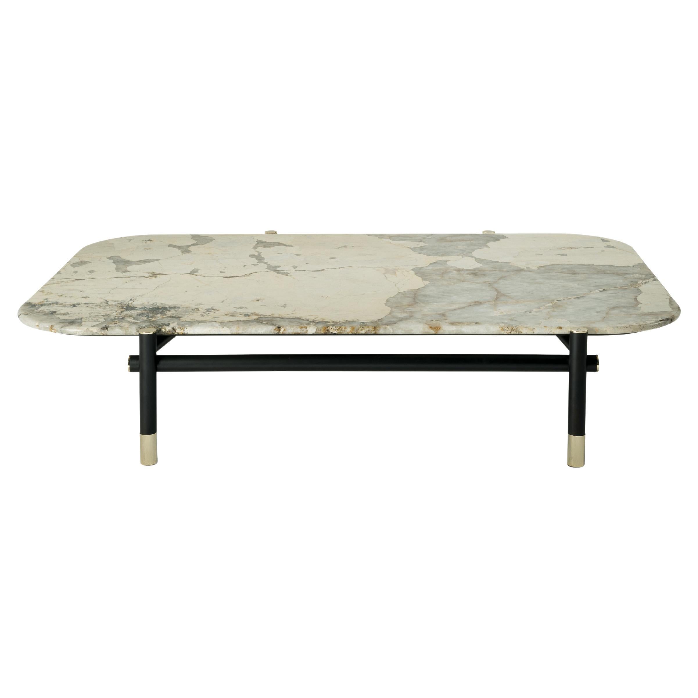 21st Century Woodstock Center Table with Marble Patagonia by Etro Home Interiors For Sale