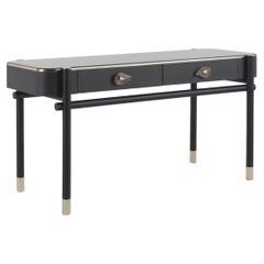 21st Century Woodstock Dressing Table in Wood and Brass by Etro Home Interiors