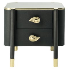 21st Century Woodstock Night Table 2 Drawers in Wood by Etro Home Interiors