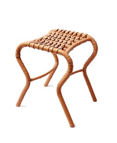 21st century Woven Leather Bata Stool