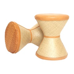 21st century (Woven) Leather Talking Stools